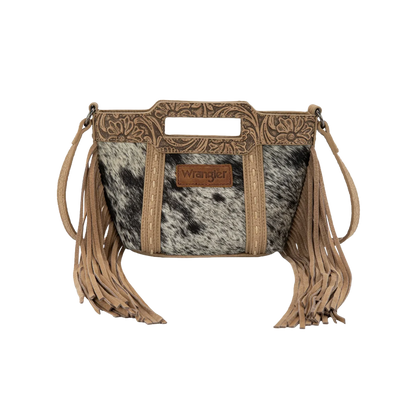 Wrangler Women's Genuine Cowhide Tan Crossbody