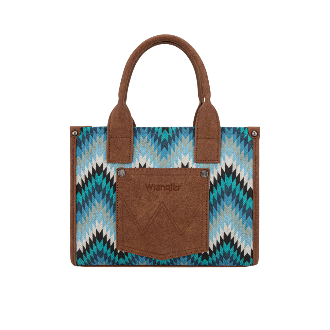 wrangler Women's Dual Sided Print Jean Tote Crossbody