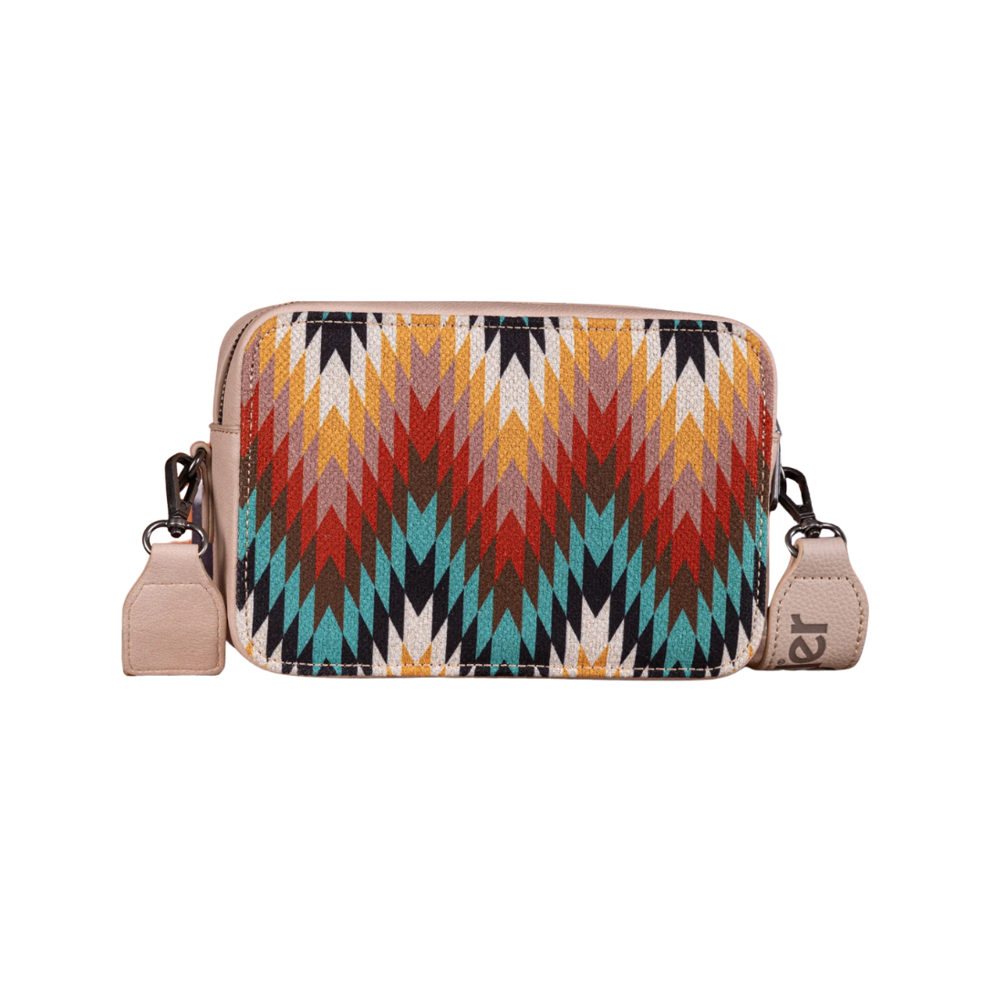 Montana West Women's Southwestern Pattern Dual Sided Print Crossbody Purse