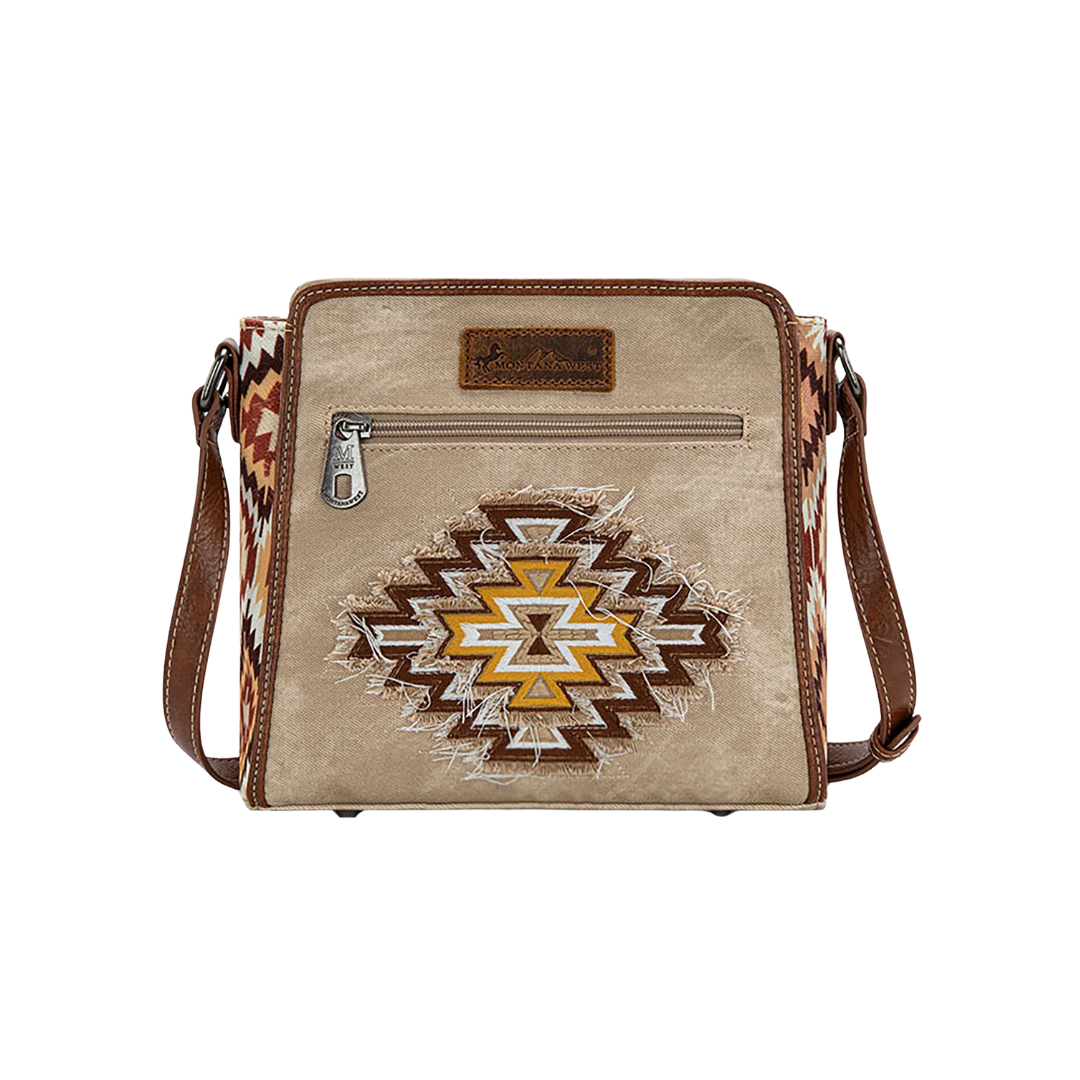 Montana West Women's Aztec Jean Collection Brown Crossbody