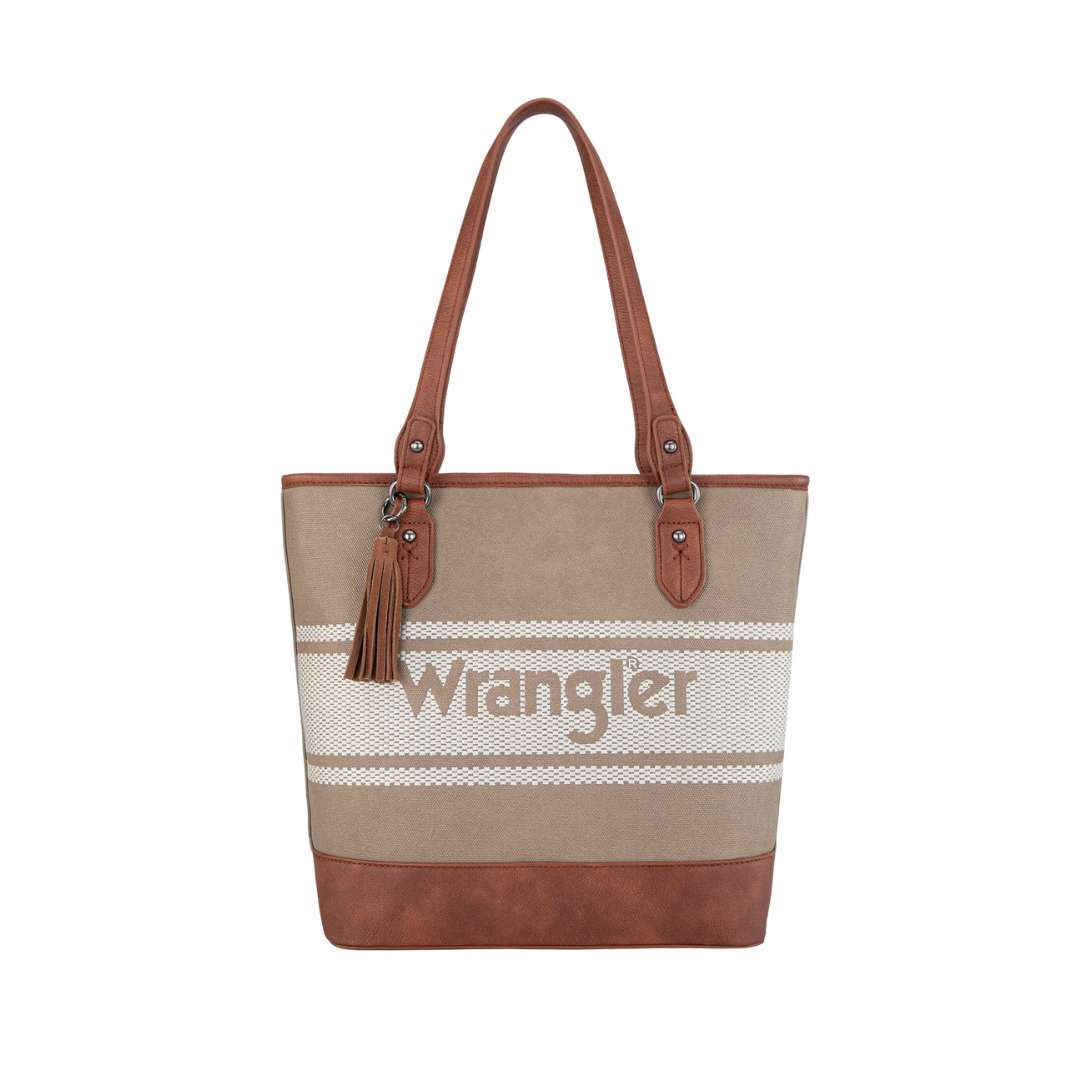 Wrangler Women's Waxed Canvas Tote Khaki Tote Bag