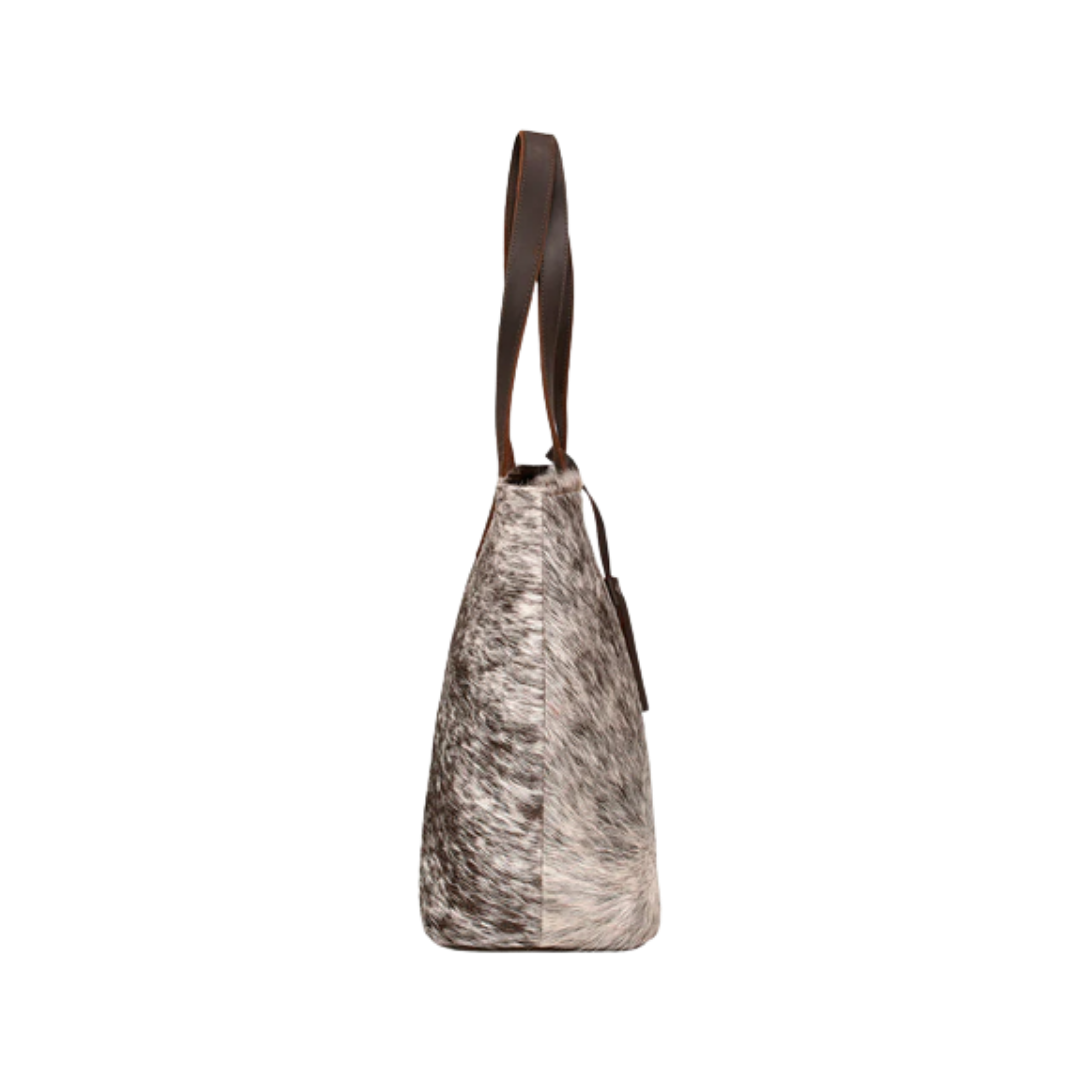 Corral Boots Women's Fur Small Tassel Brown Tote