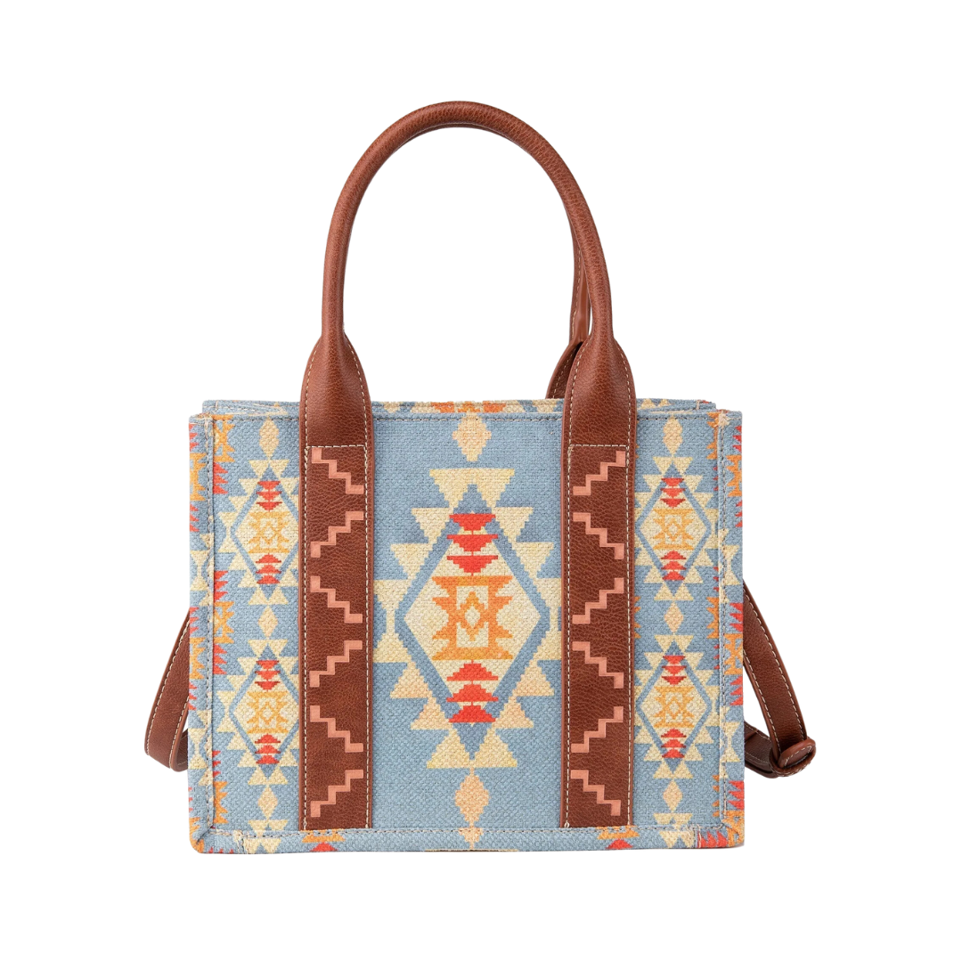 Wrangler Women's Print Canvas Brown Tote Crossbody