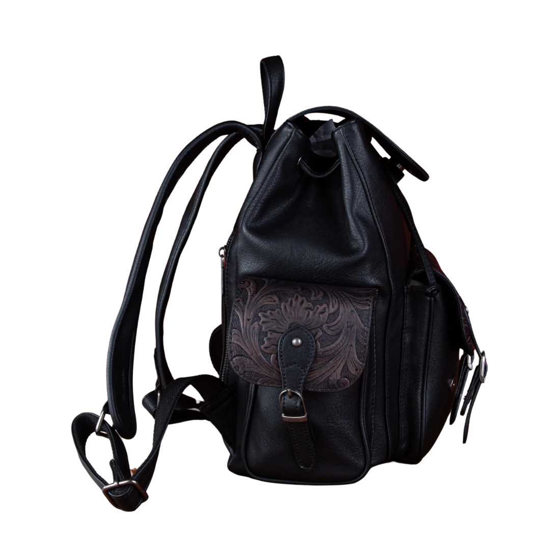 Wrangler Women's Vintage Tooled Black Backpack