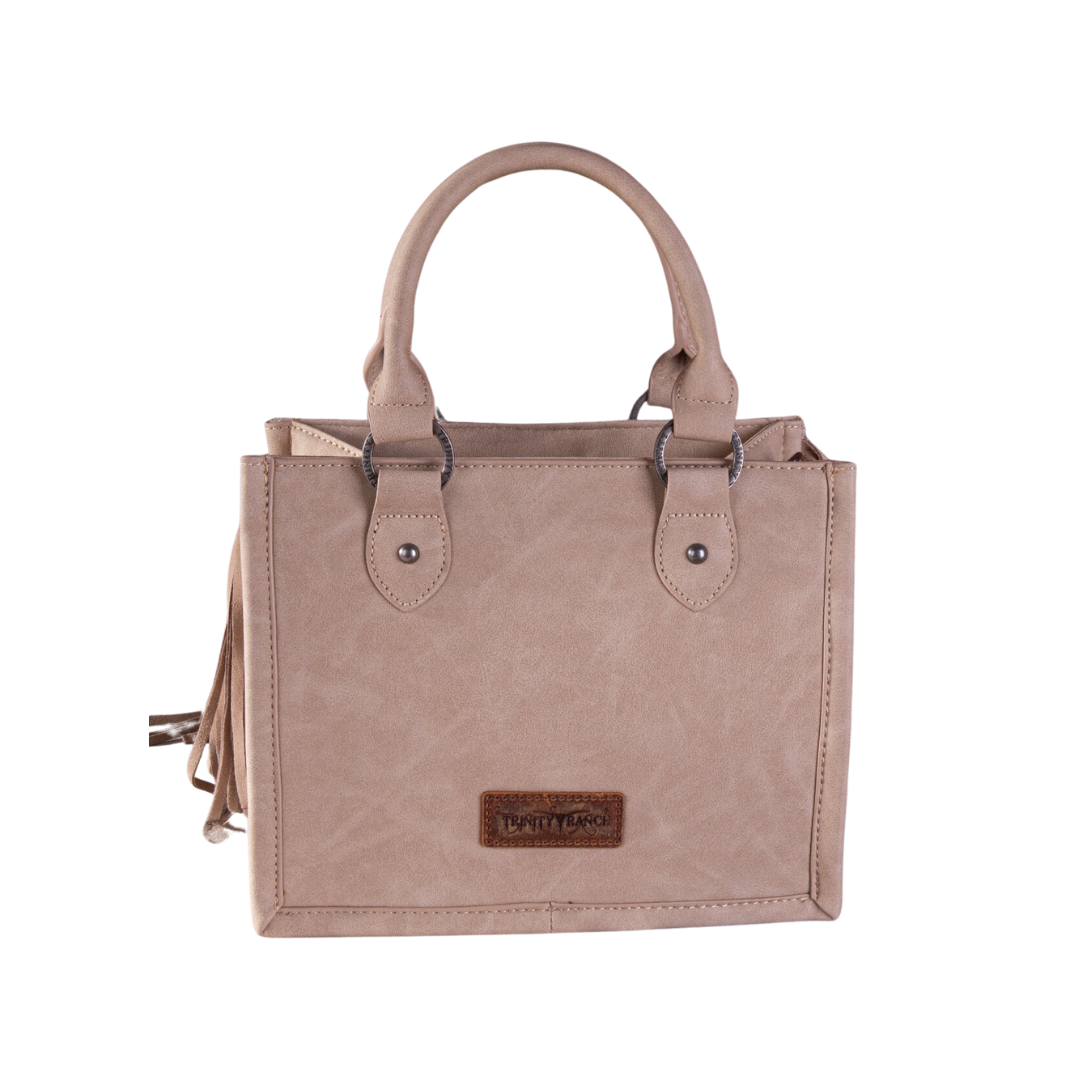 Wrangler Women's Hair On Cowhide Tote Khaki Crossbody