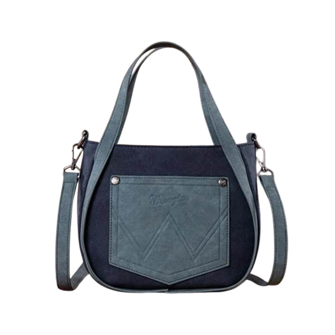Wrangler Women's "W" Stitch Fringe Black Tote