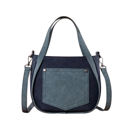 Wrangler Women's "W" Stitch Fringe Black Tote