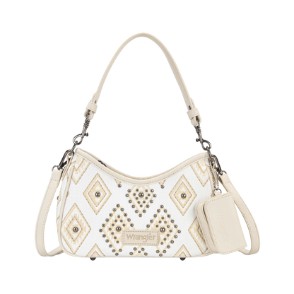 Wrangler Women's Aztec Studded Beige Shoulder Bag