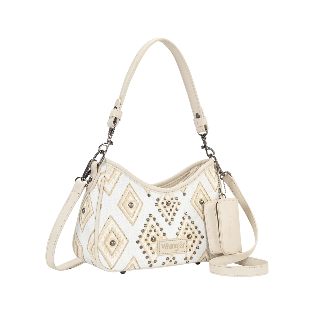 Wrangler Women's Aztec Studded Beige Shoulder Bag