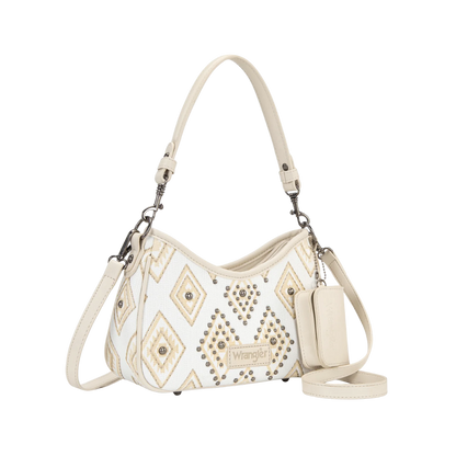 Wrangler Women's Aztec Studded Beige Shoulder Bag