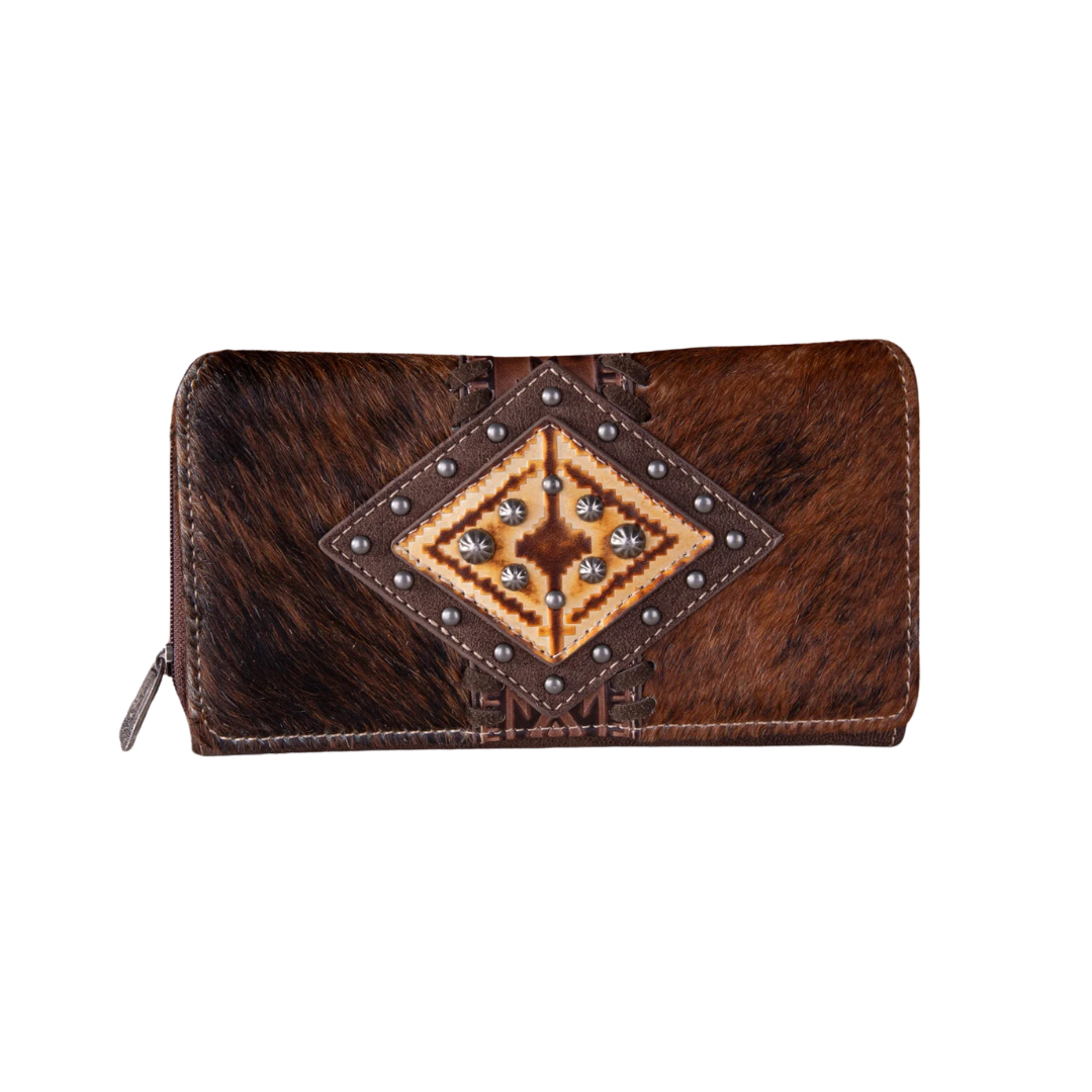 Women's Trinity Ranch Cowhide Coffee Wallet