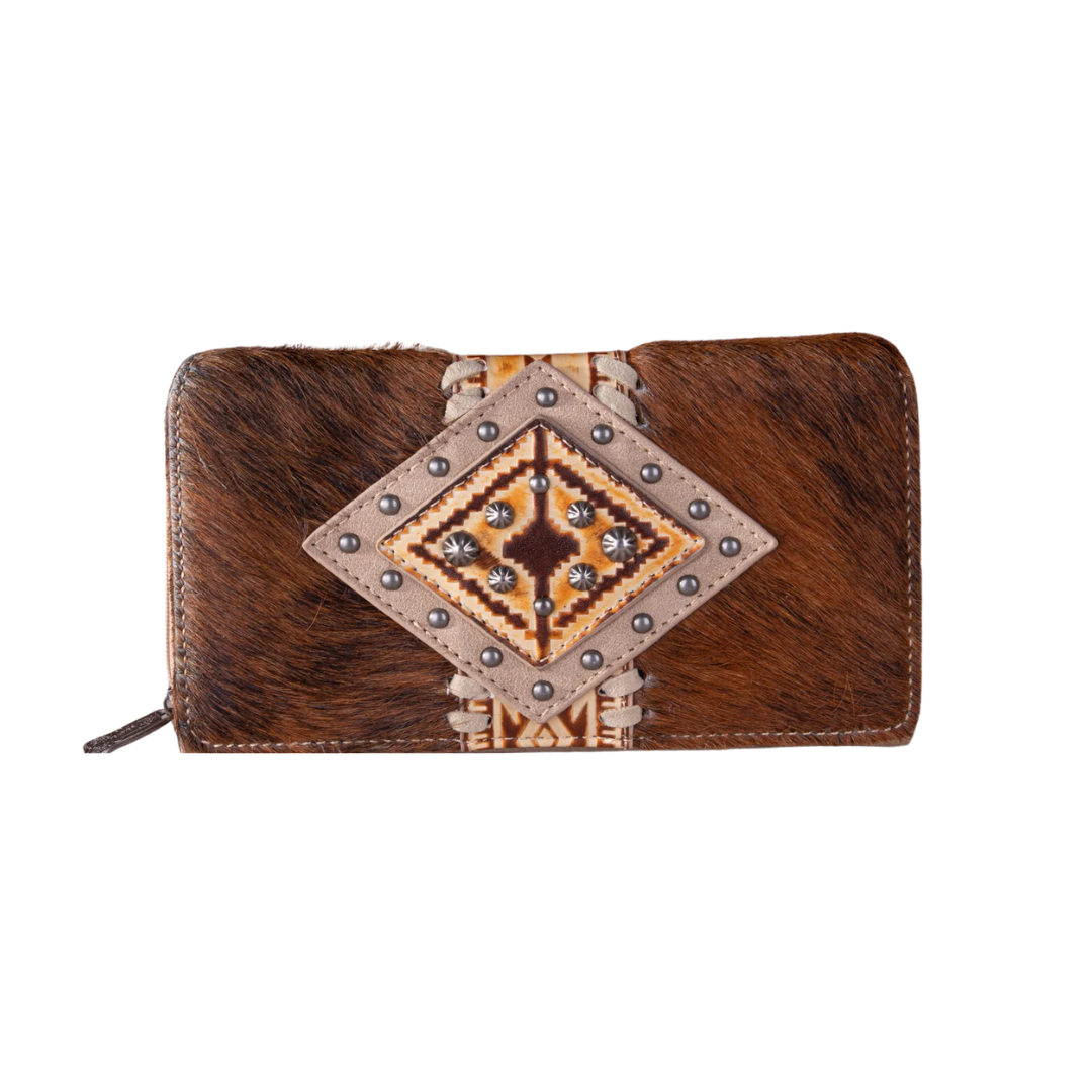 Women's Trinity Ranch Cowhide Khaki Wallet