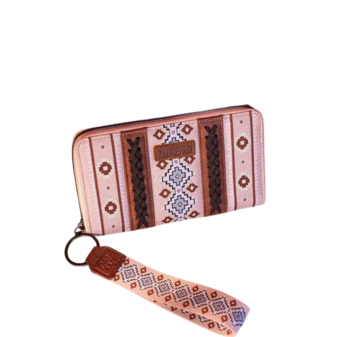 Wrangler Women's Southwestern Purses Pink Wallet