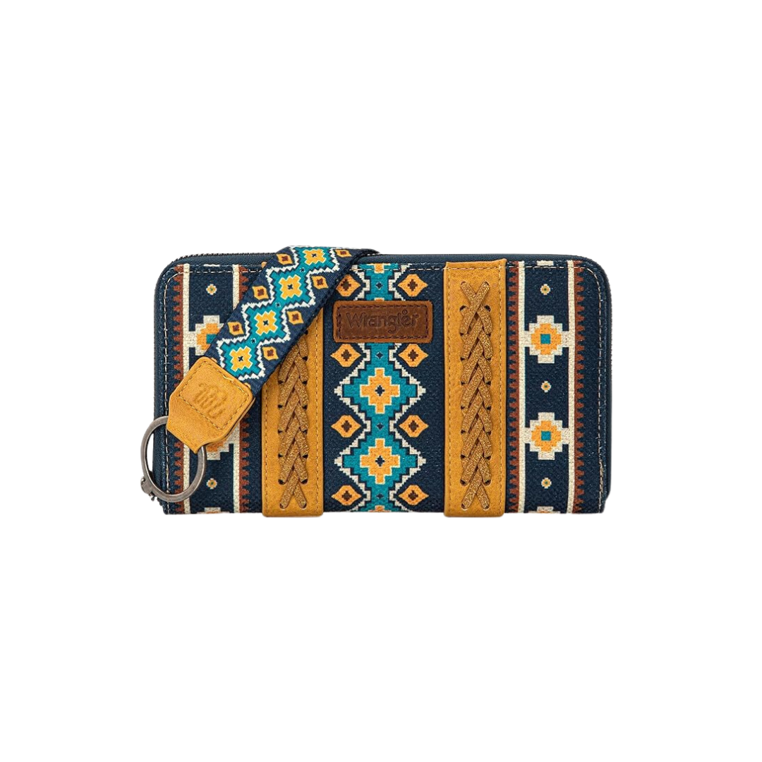 Wrangler Women's Southwestern Art Print Mustard Wallet
