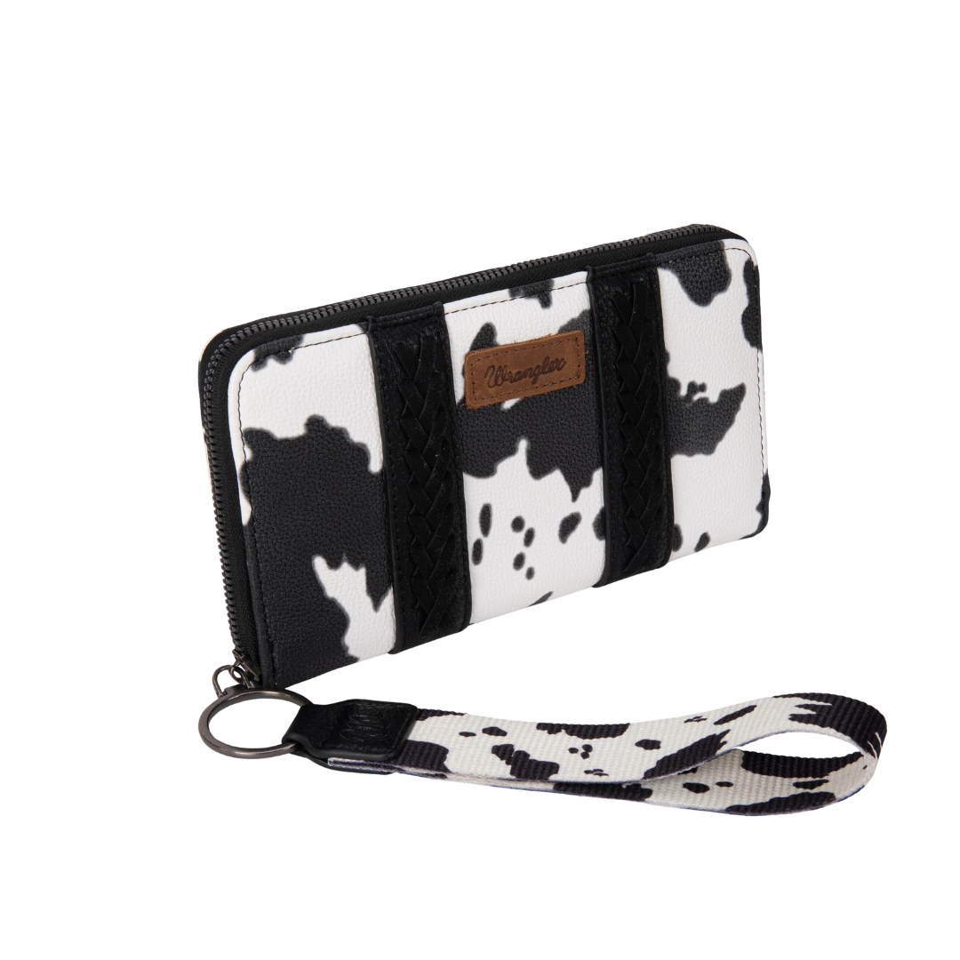 Wrangler Women's Cow Print Black Wallet