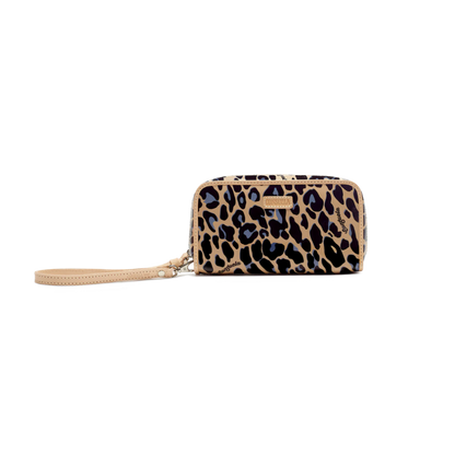 Consuela Women's Legacy Blue Jag Wristlet Light Brown Wallet