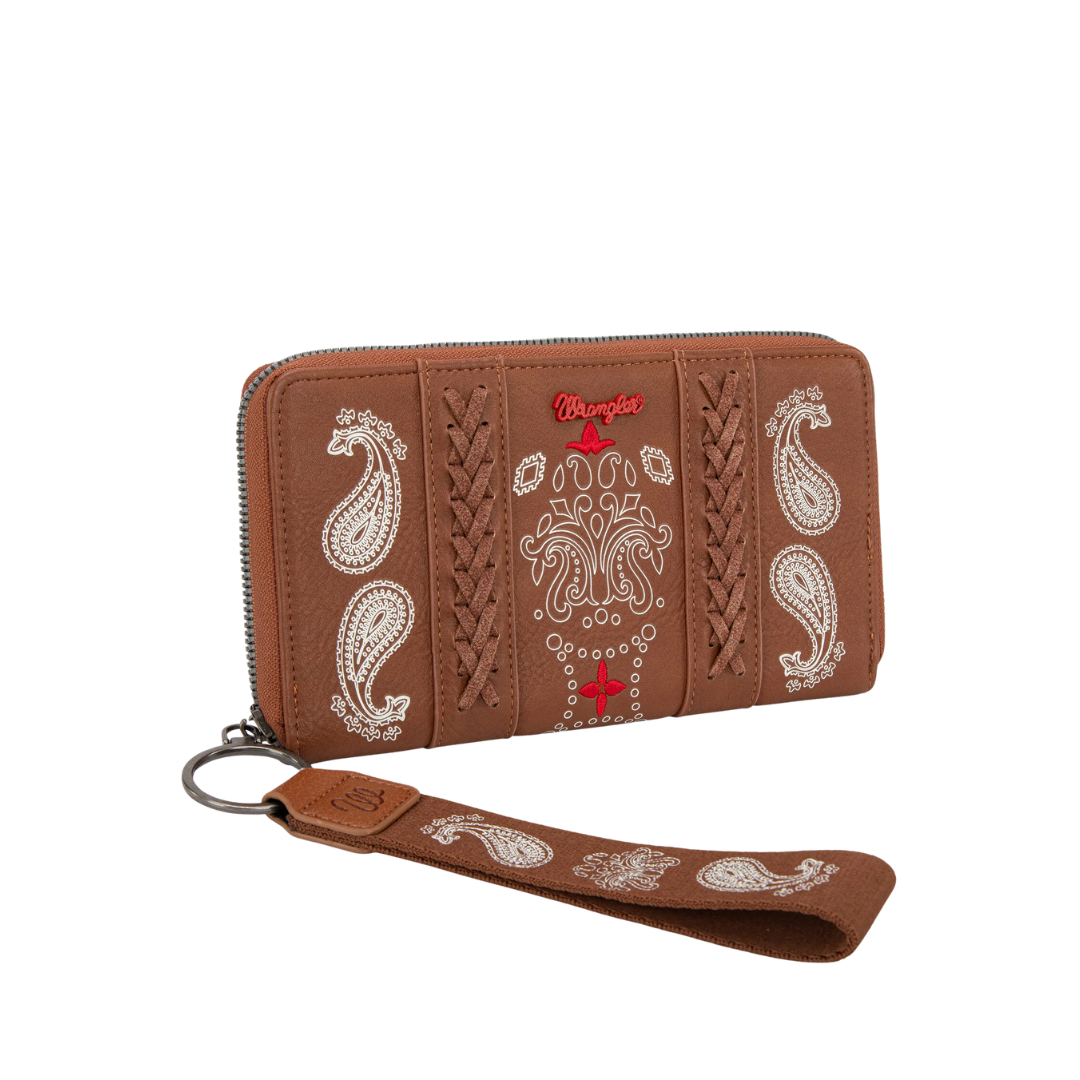wrangler Women's Bandana Paisley Brown Wallet