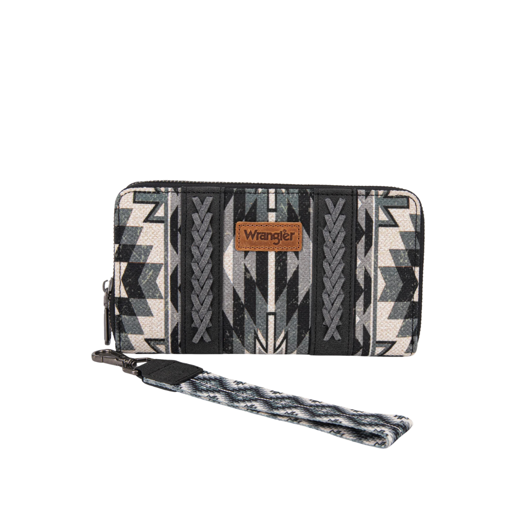 Wrangler Women's Southwestern Art Print Black Wallet