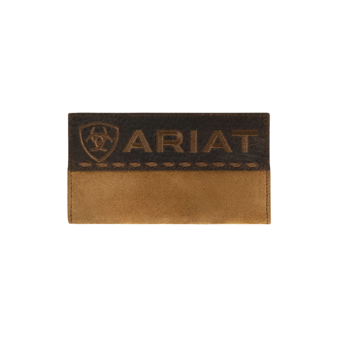 Ariat Men's Rodeo Trifold Roughout Croco Wallet