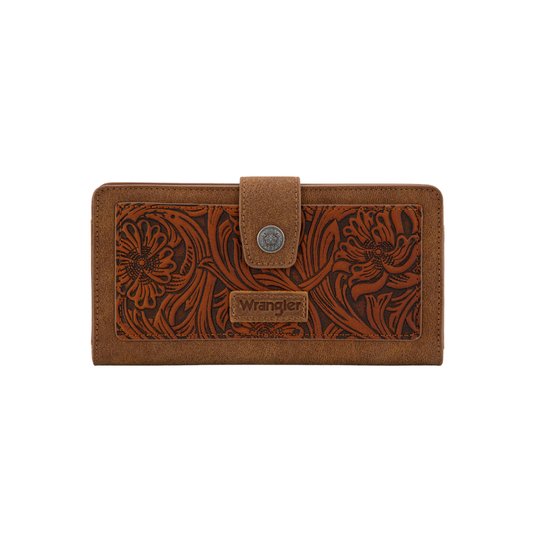 Wrangler Women's Western Floral Brown Wallet