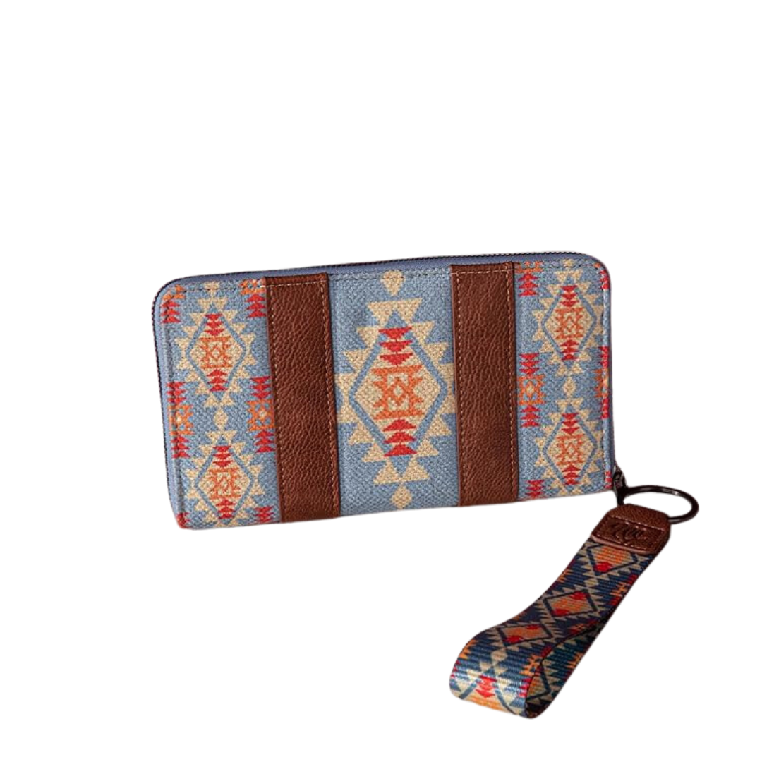 Montana West Women's Southwestern Art Print Brown Wallet
