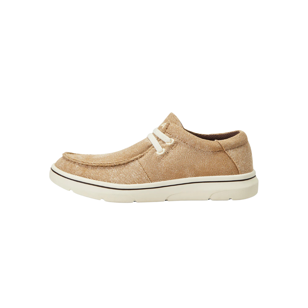 Ariat Kids Hilo Washed Tan Canvas Slip On Shoes - Western Charm meets ...