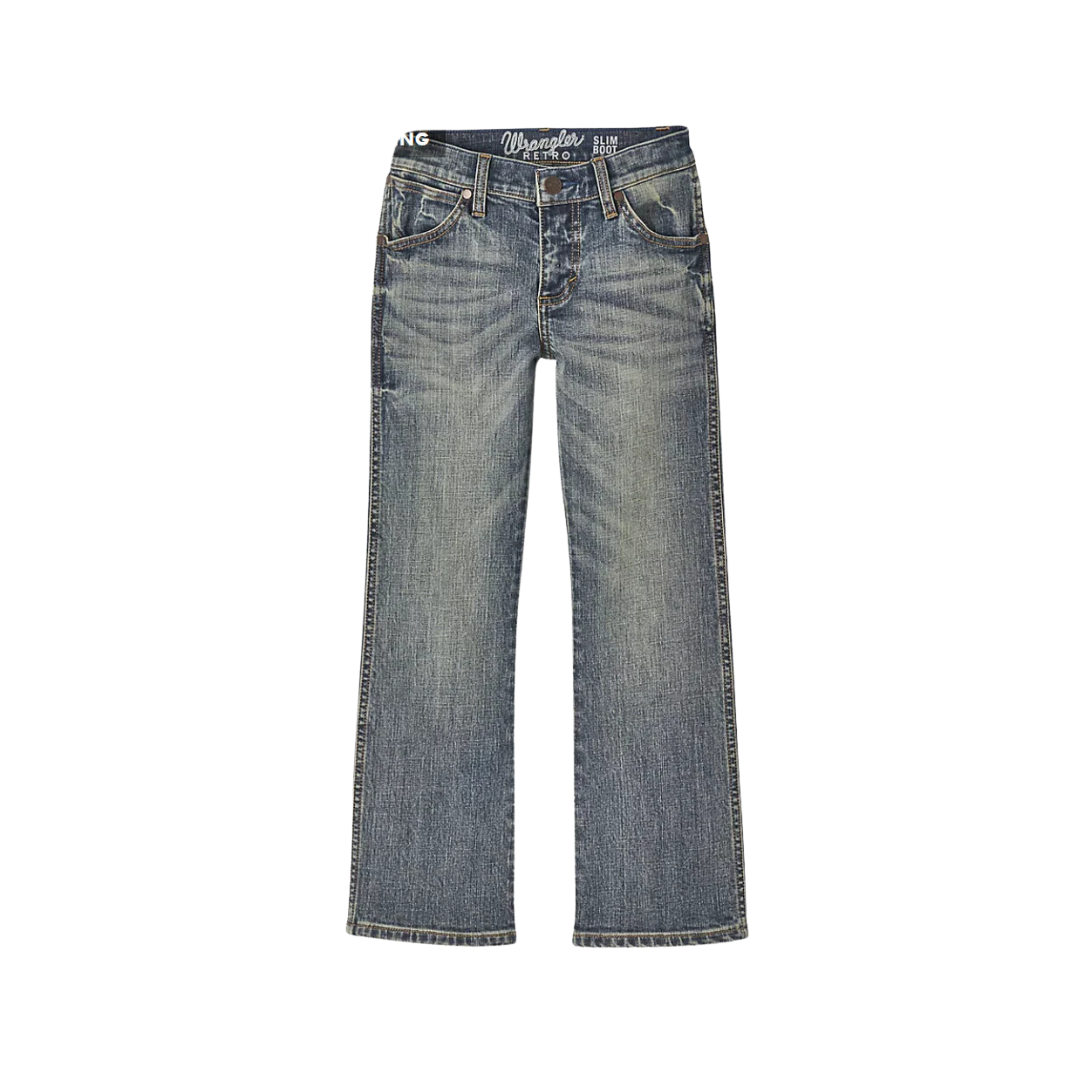 Wrangler Boy's  Retro Slim Boots  Greeley Jean