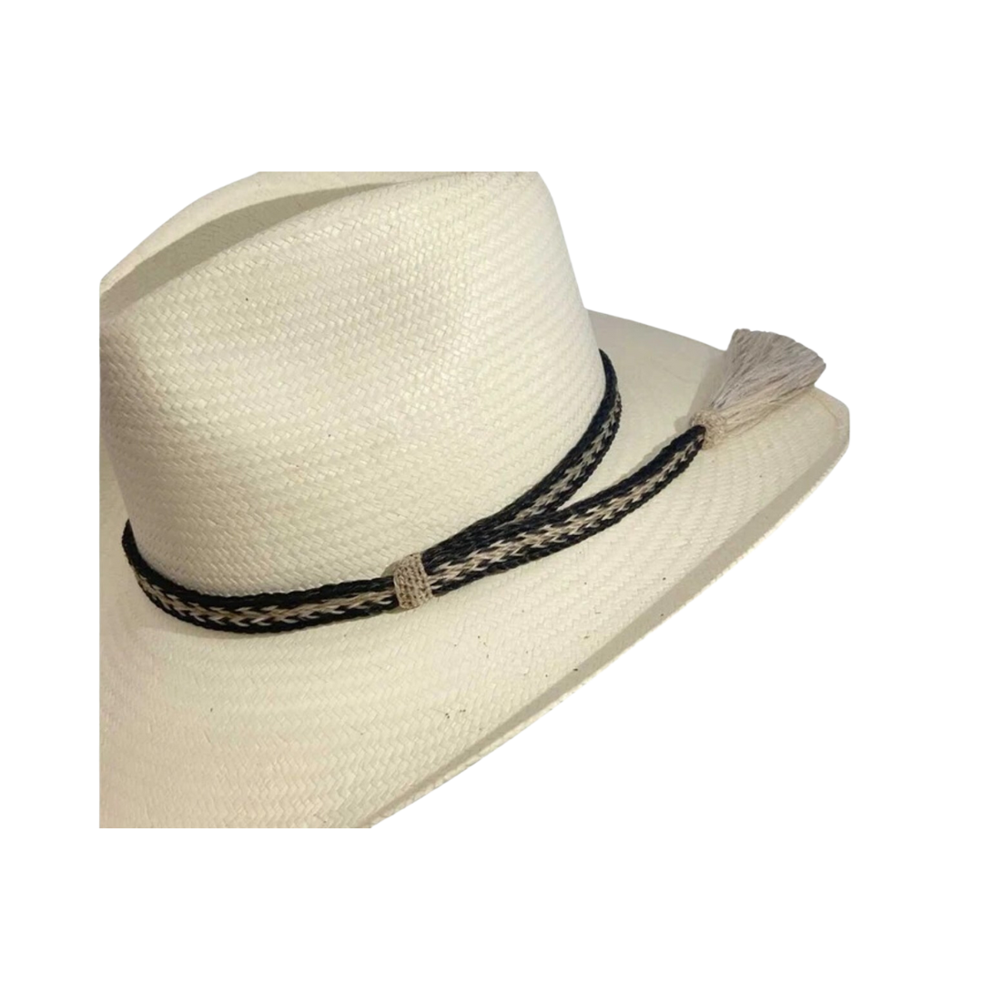 M&F Unisex Natural Braided Strand Horsehair Light Brown Hat Band