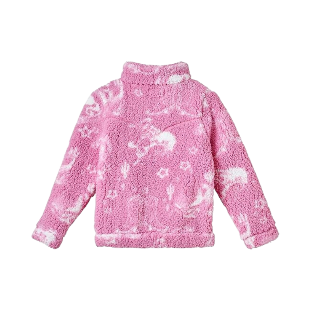 Wrangler x Barbie Girl's Western Pink Sherpa Jacket