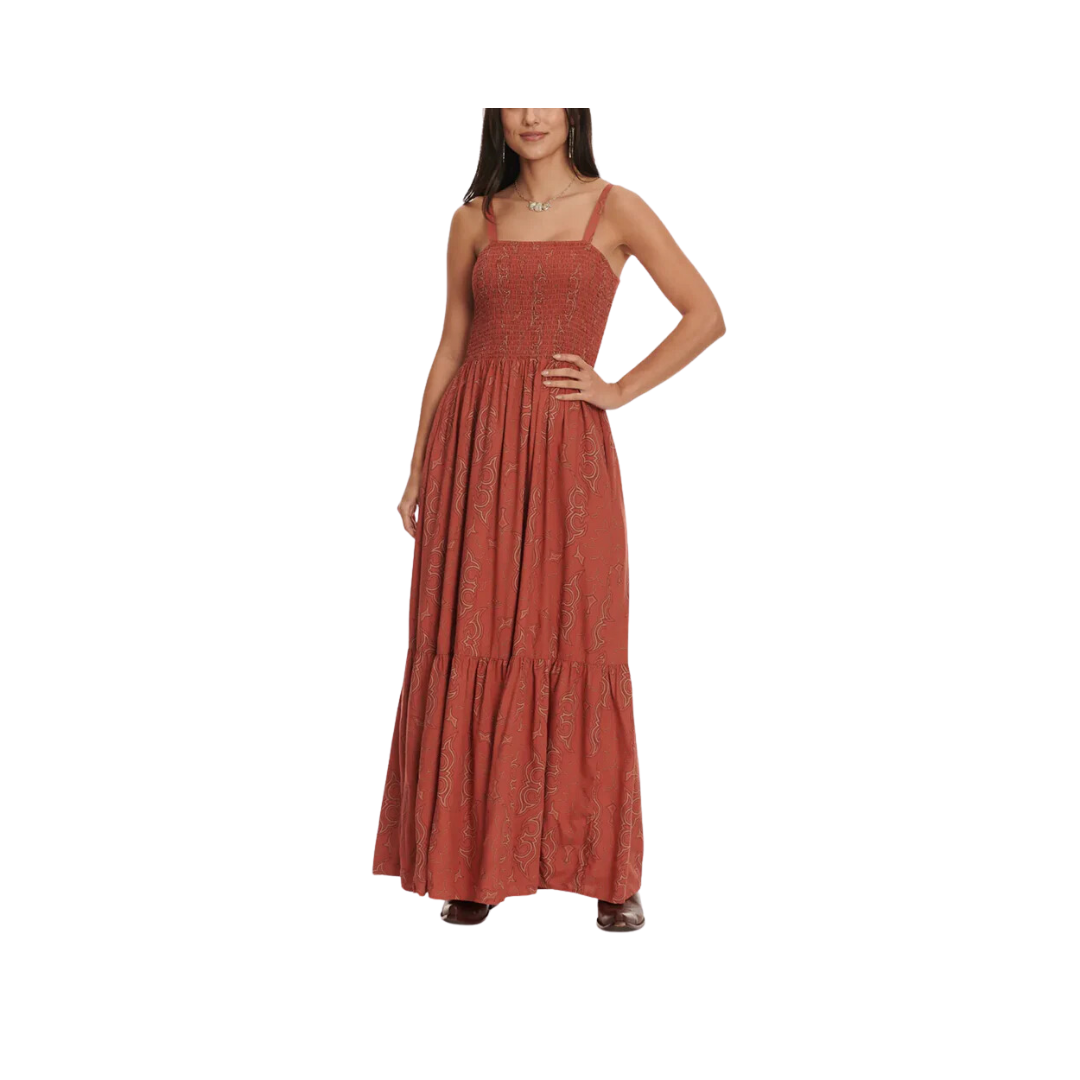 Wrangler Ladies Paprika Boot Stitch Maxi Dress - Western Style | The Boot Jack Wrangler Ladies Paprika Boot Stitch Maxi Dress - Western Style | The Boot Jack