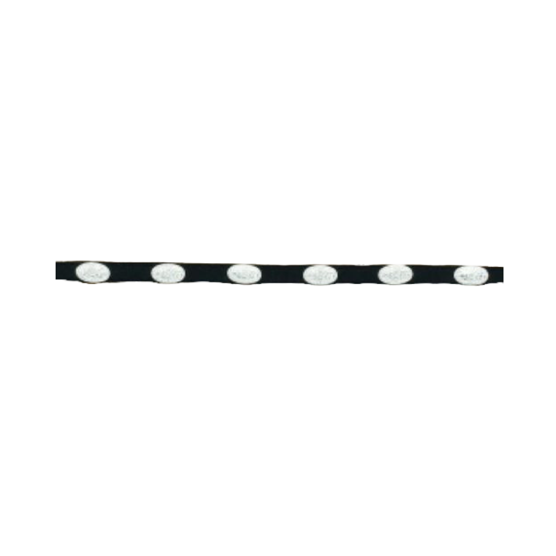 Twister Unisex Silver Oval Concho Black Hatband
