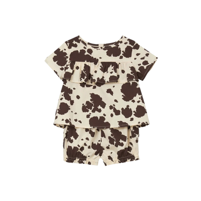Wrangler Baby Girl Top And Blommer Brown And Cream