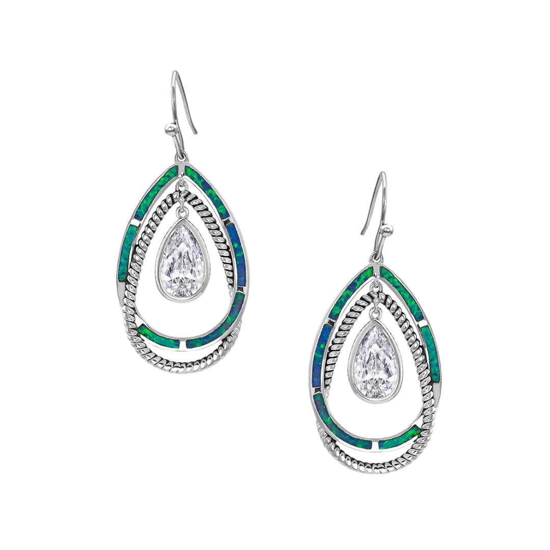 Montana Women's Opal Ribbons Teardrop Earrings