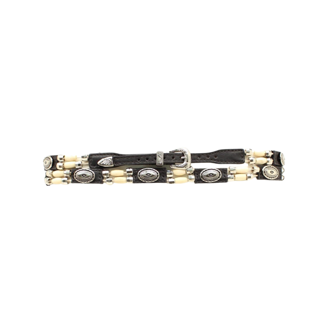 M&F Unisex Bone Bead Black Hatband
