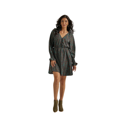 Women's Wrangler Retro Antique Button Fit & Flare Dress - Western Style Women's Wrangler Retro Antique Button Fit & Flare Dress - Western Style