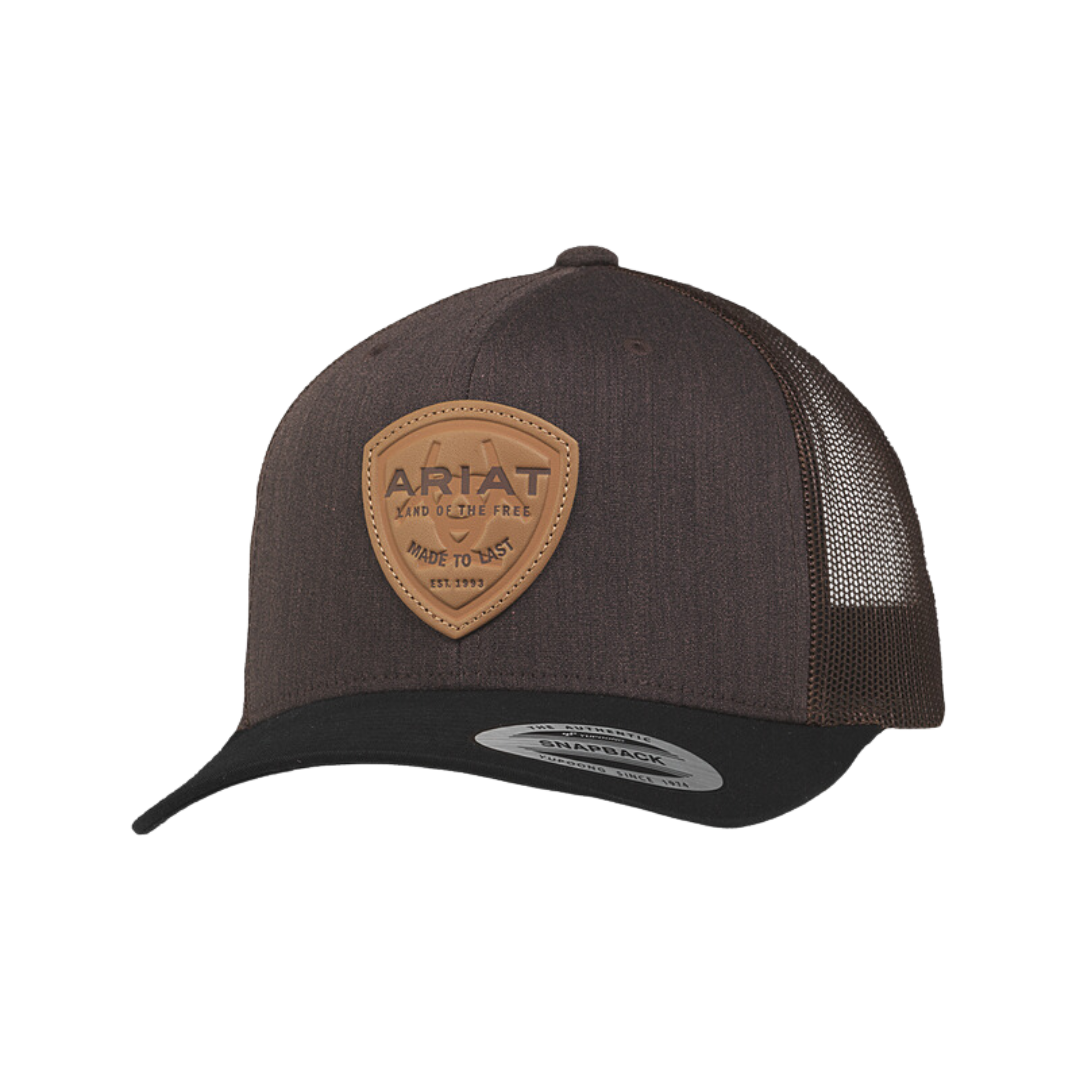 Ariat Men's Patch Fabric Brown Cap