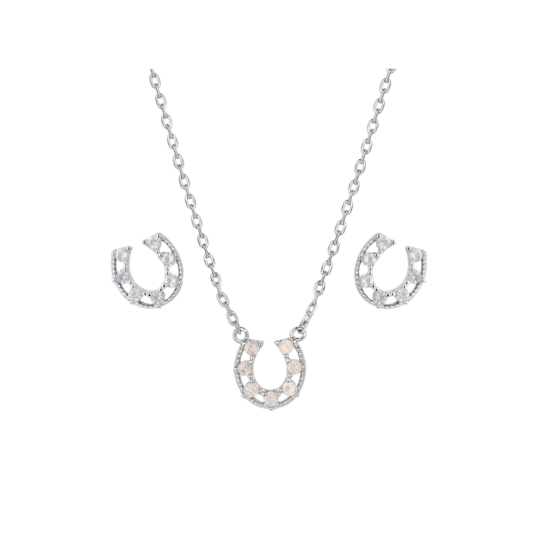 Montana Women's Delicate Glamour Horseshoe Jewelry Set