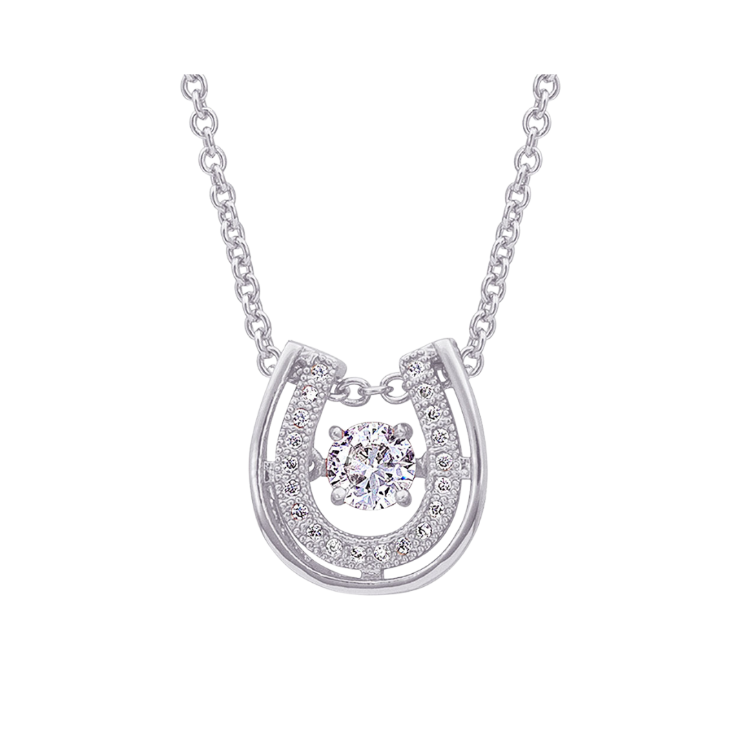 Montana Women's Dancing with Luck Rose Gold Horseshoe Necklace
