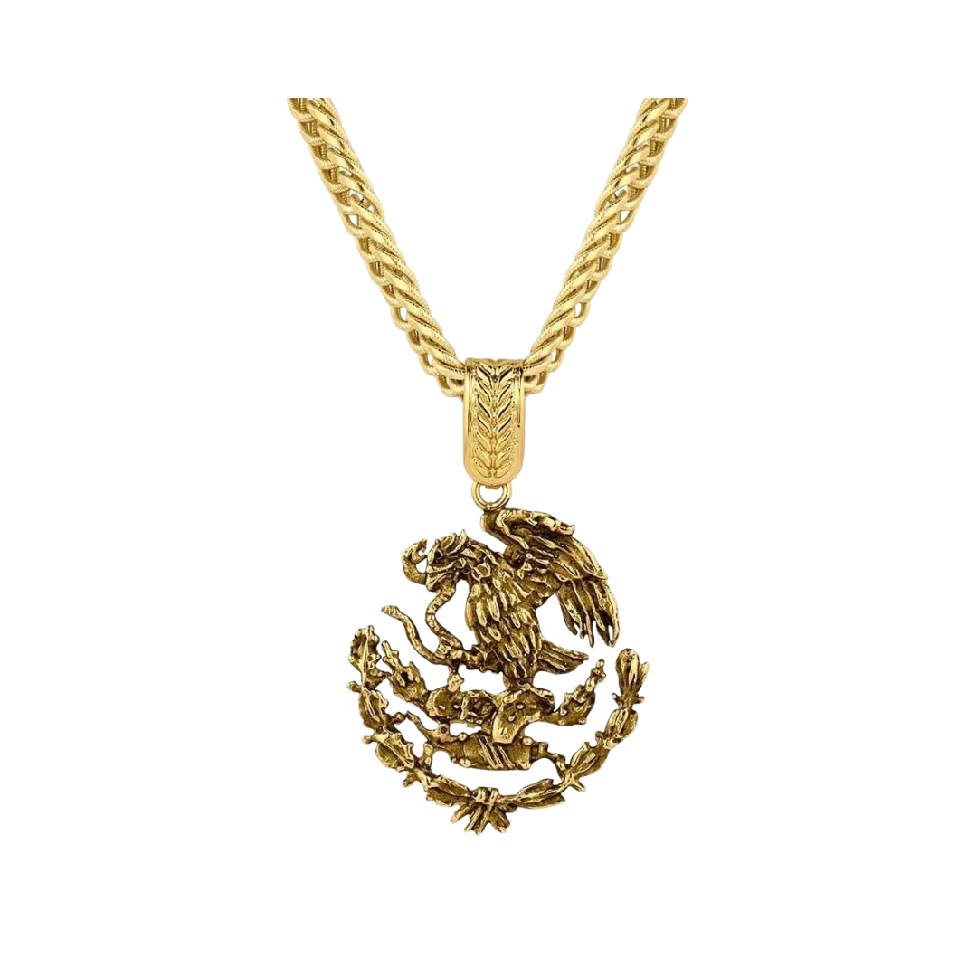 Montana Silversmiths Men's  Mexican Coat of Arms Pendant Necklace