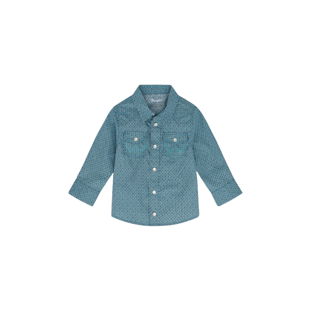 Wrangler Boy's Woven Turquoise Shirt