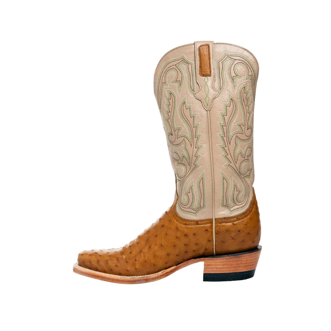 Resistol Men's Antique Saddle Full Quill Ostrich Boots