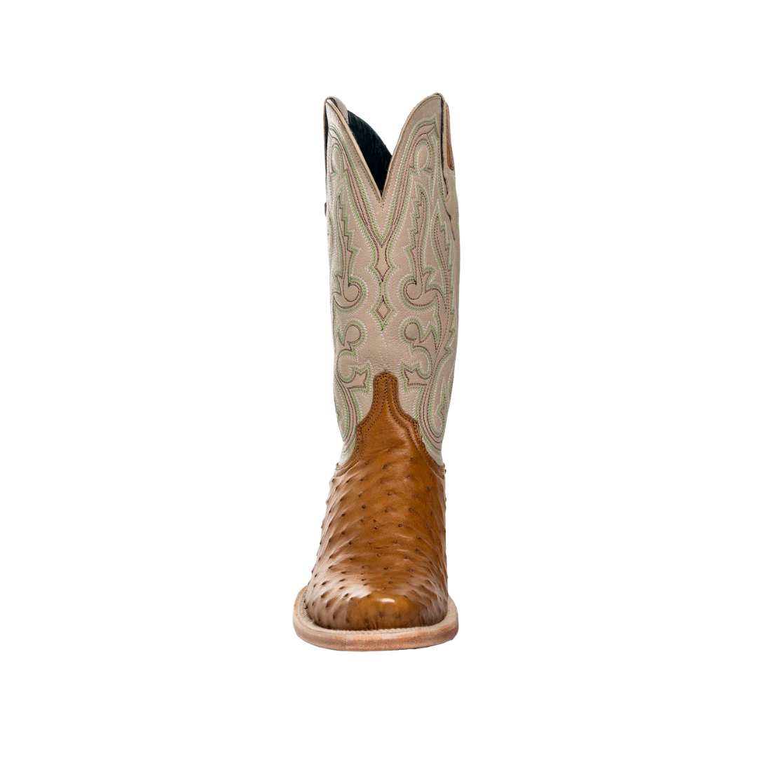 Resistol Men's Antique Saddle Full Quill Ostrich Boots