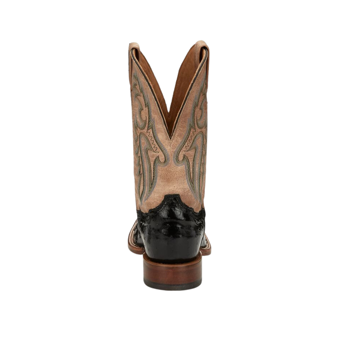 Tony Lama Men's Castillo Ostrich Black Boots