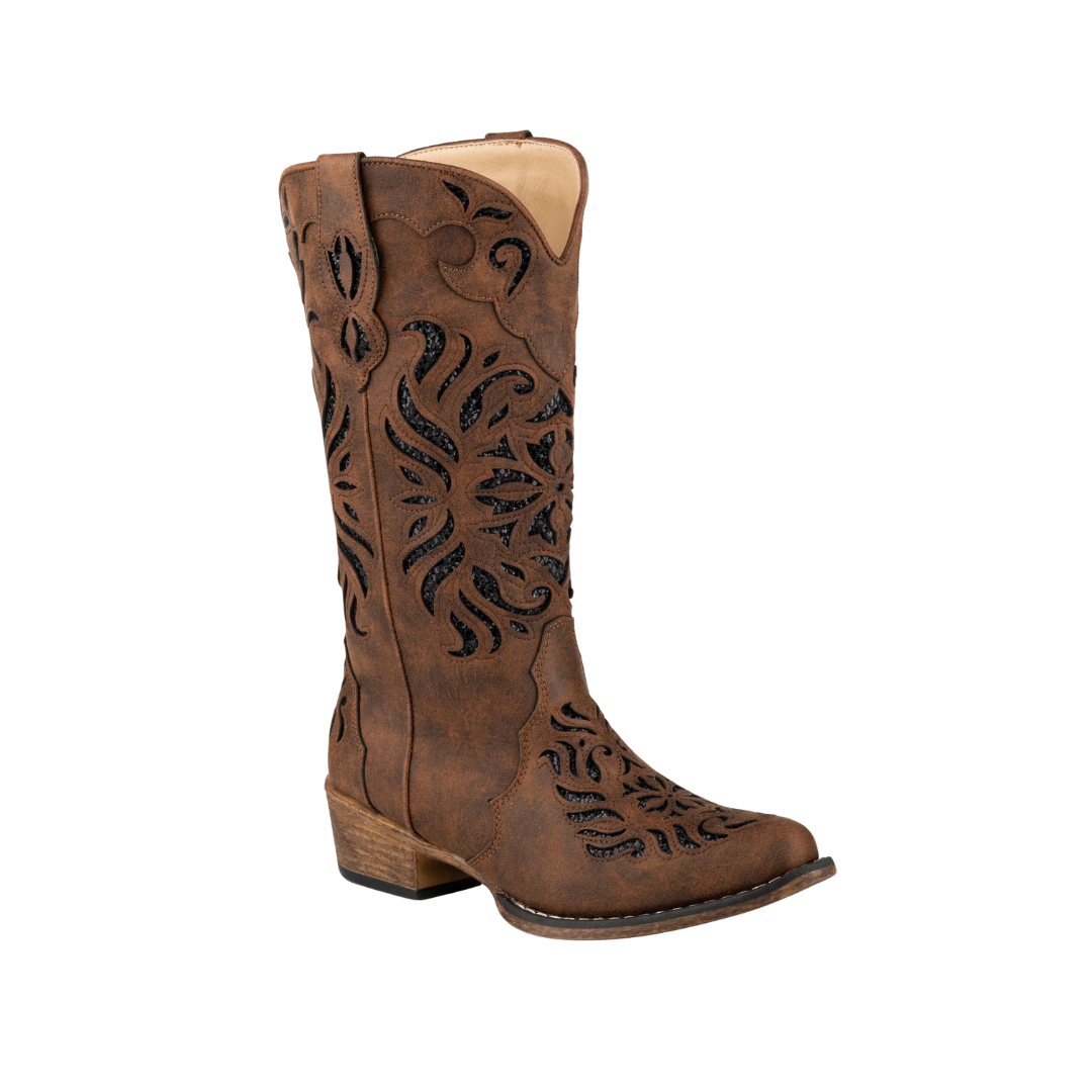 Roper Footwear Women's Riley Glitz Snip Toe Boot