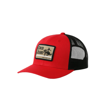 Cinch Unisex Trucker Cap Back Snapback Patch Mesh Red Cap