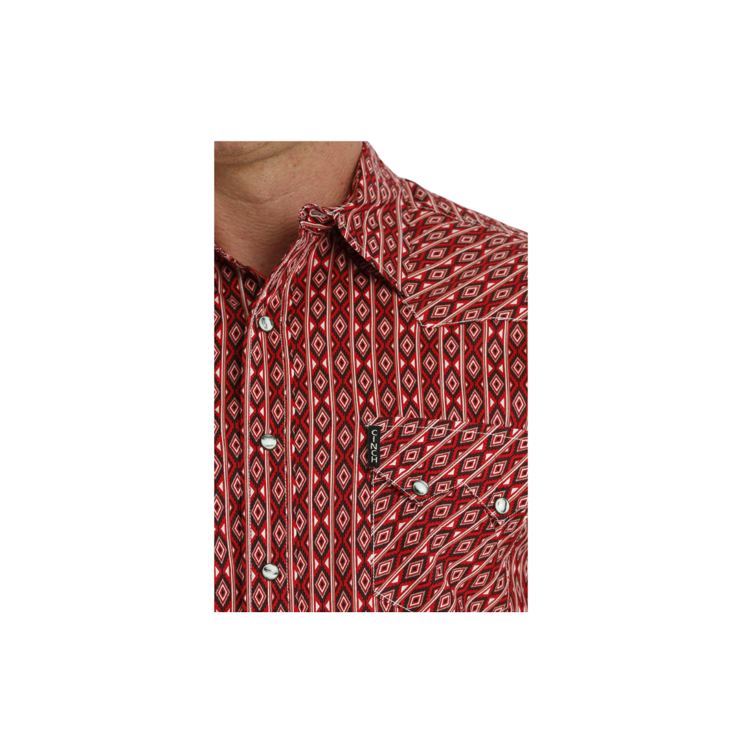 Cinch Men's Long Sleeve Modern Red shirt