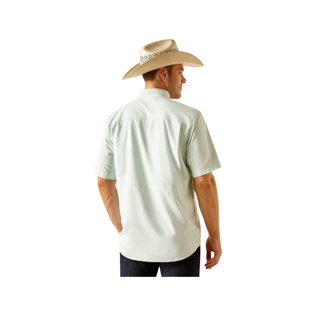 Ariat Men's Venttek Outbound Classic Fit Bleached Aqua Shirt