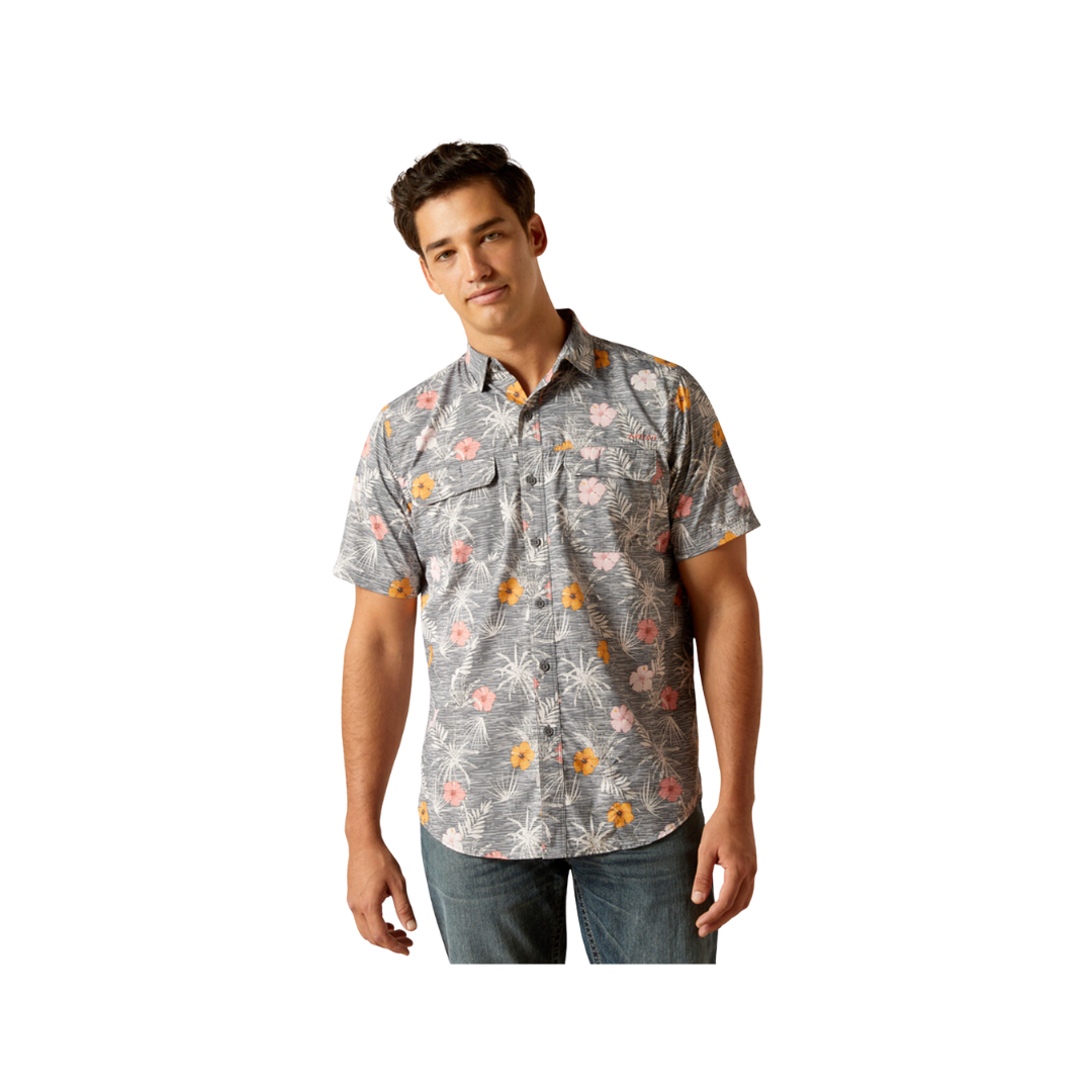 Ariat Men's Venttek Outbound Grey Flowers Shirt