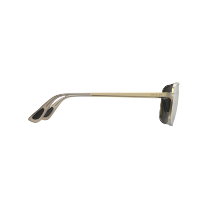 Bex Accel Matt Silver Gold Brown Glasses