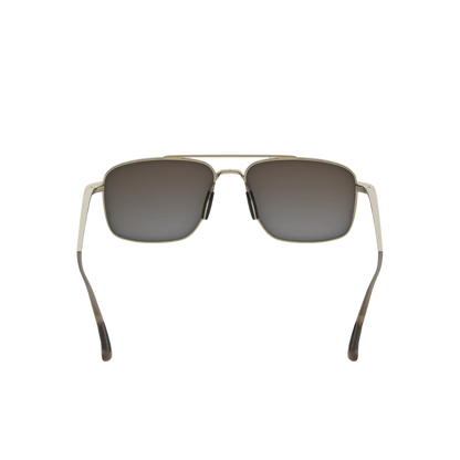 Bex Accel Matt Silver Gold Brown Glasses